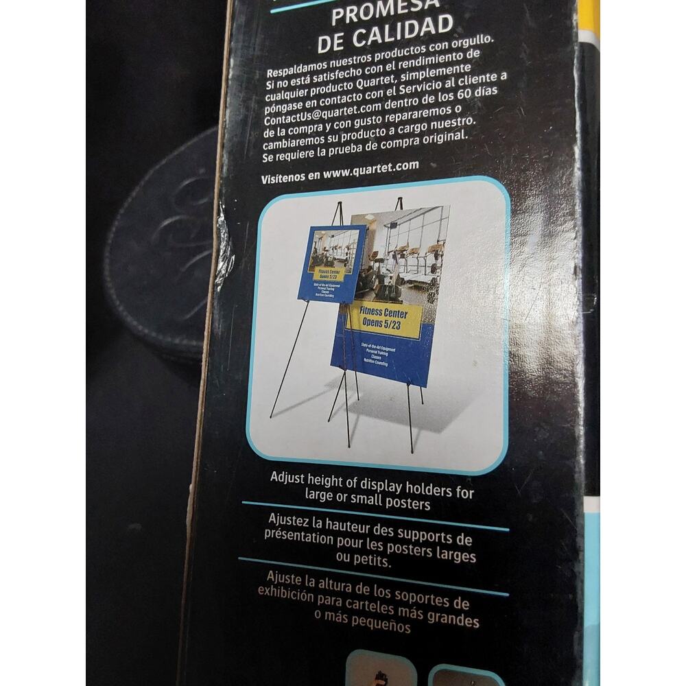 New Quartet Instant Easel folding portable model 29E Black in box